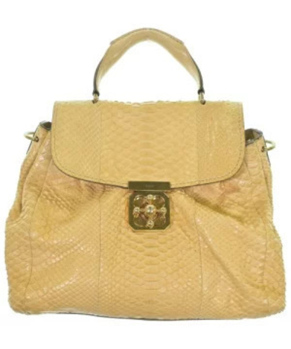 Chloe Shoulder Bag Leather Beige